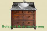 Antike Jugendstil Waschtisch Kommode mit Marmor von 1920