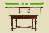 Großer Tisch ANTIK Kulissentisch 130–360cm Esstisch ORIGINAL von 1880